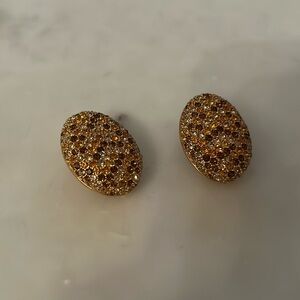 Sparkly multi tone clip on earrings